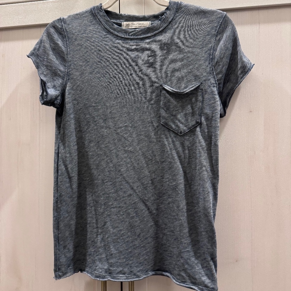 We the Free Grey Pocket Tee size XS
